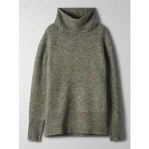 EUC Aritzia Alpaca Plutarch Turtleneck Sweater Green Grey XXS